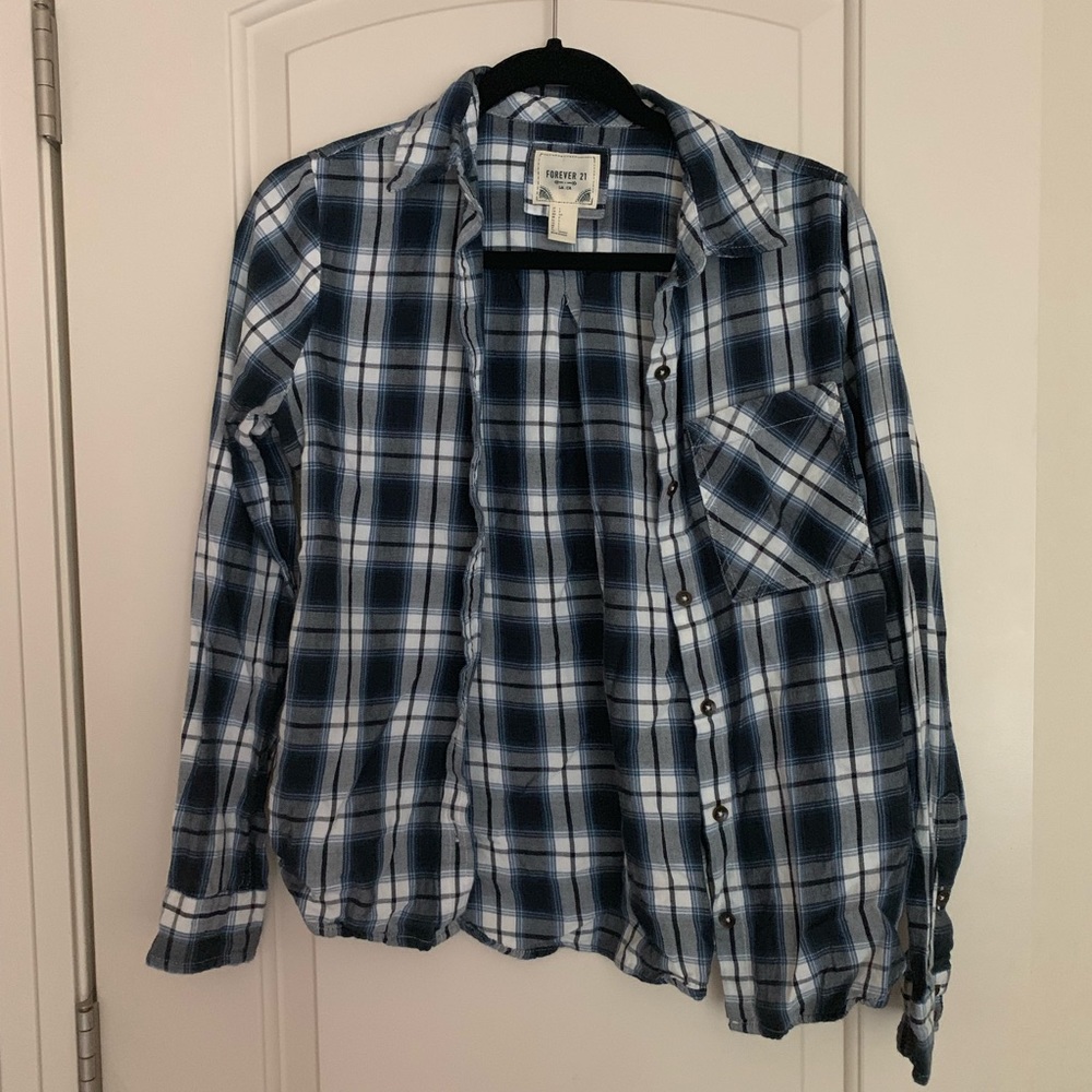 Blue and White Flannel